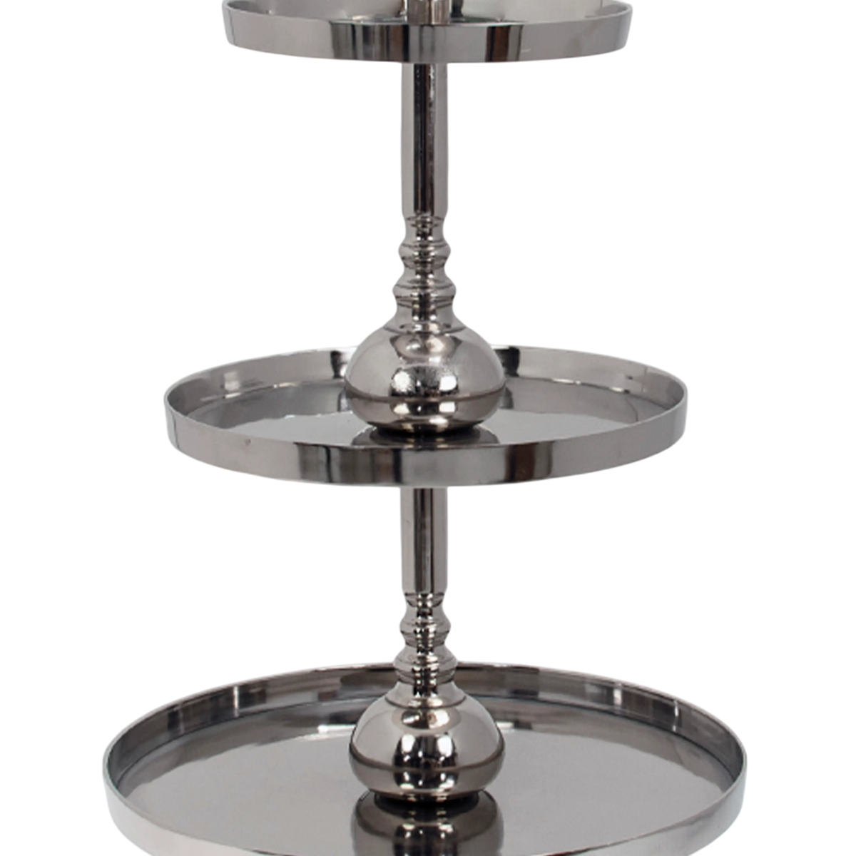 Plate stand 3 tier ALU/NI 53x53x96
