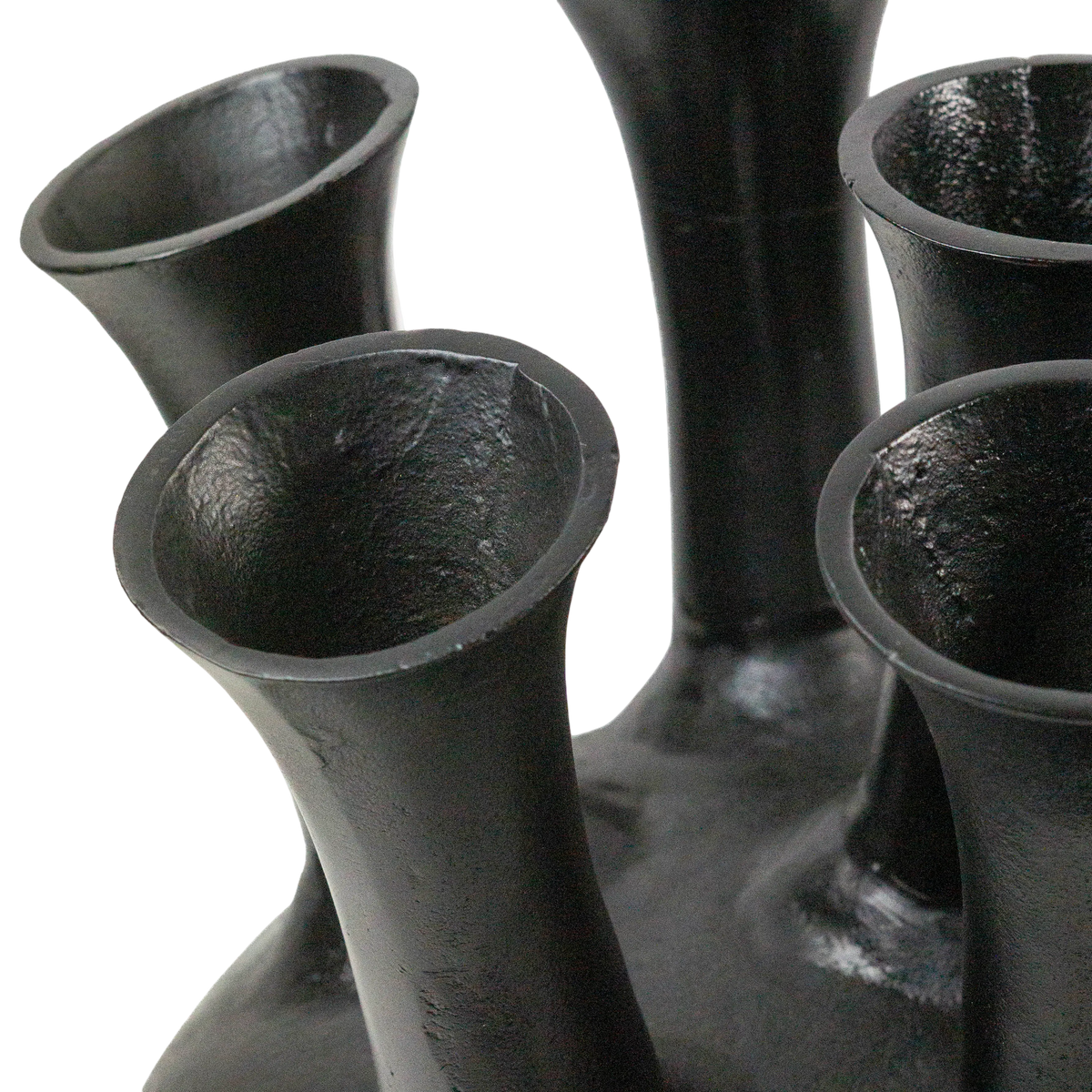 Vase 7 mouth ALU RAW/BLACK 40x40x38
