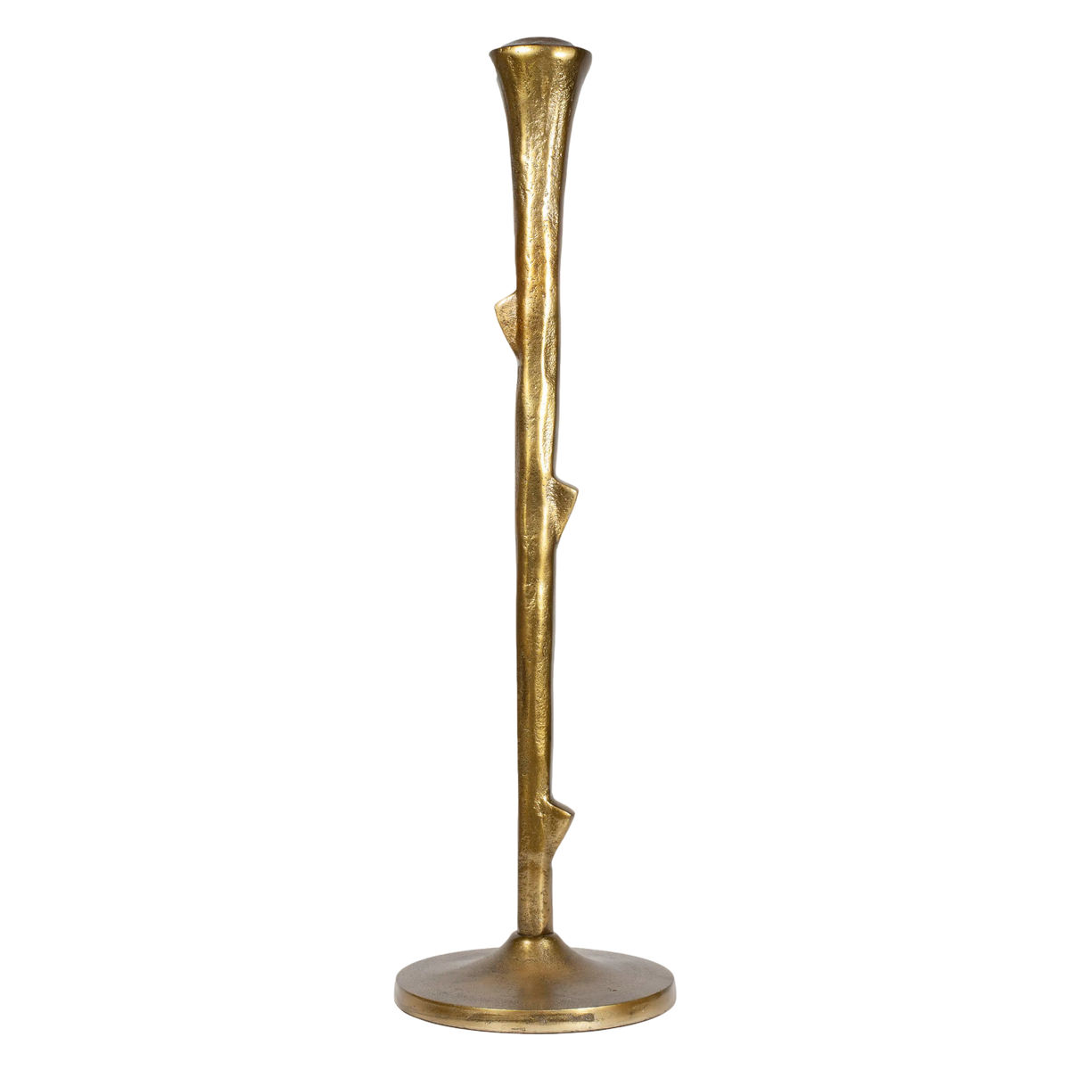 Candle holder branch ALU RAW/GOLD 18x18x60