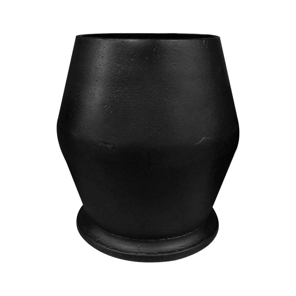 Vase ALU RAW/BLACK 16x16x17