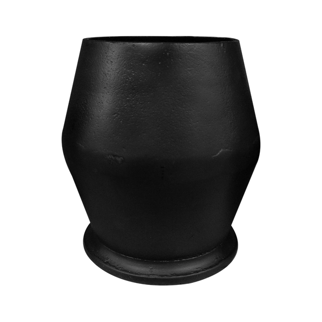 Vase ALU RAW/BLACK 16x16x17
