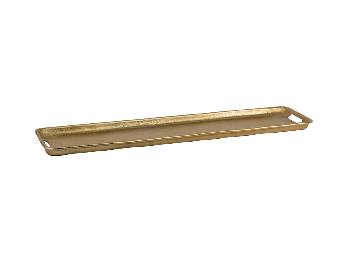 Plate w/handle ALU RAW/BRONZE 54x16x4