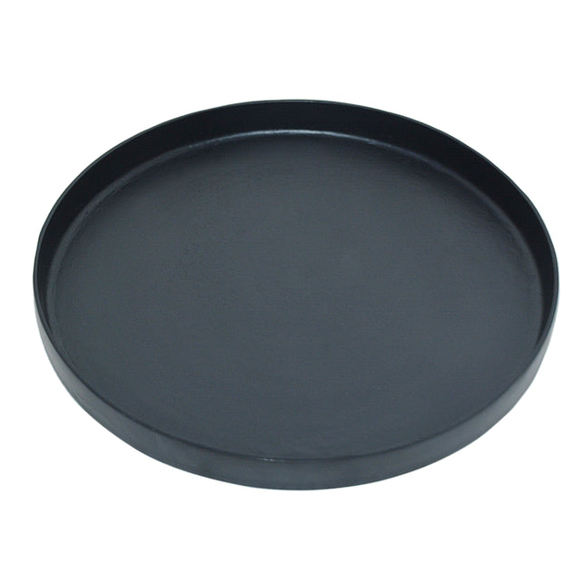 Plate round ALU RAW/MATT BLACK 50x50x4