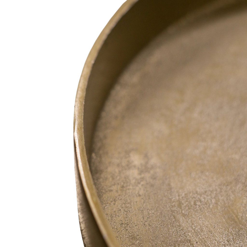 Plate round ALU RAW/BRONZE 50x50x4