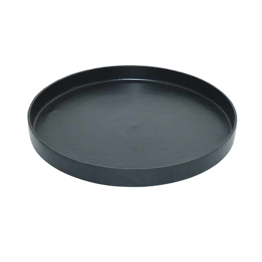 Plate round ALU RAW/BLACK 40x40x4