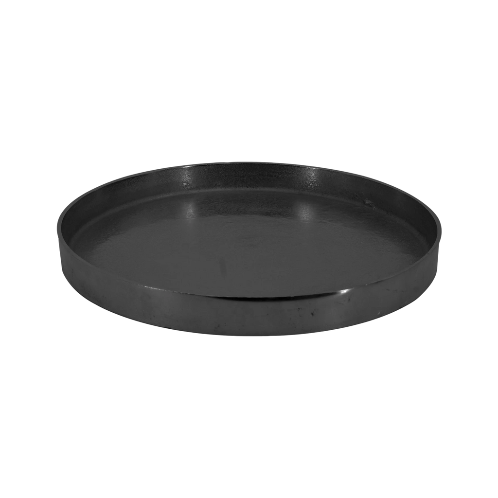 Plate round ALU RAW/BLACK 40x40x4