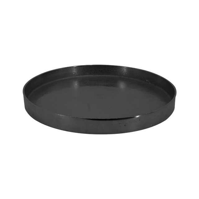 Plate round ALU RAW/BLACK 40x40x4