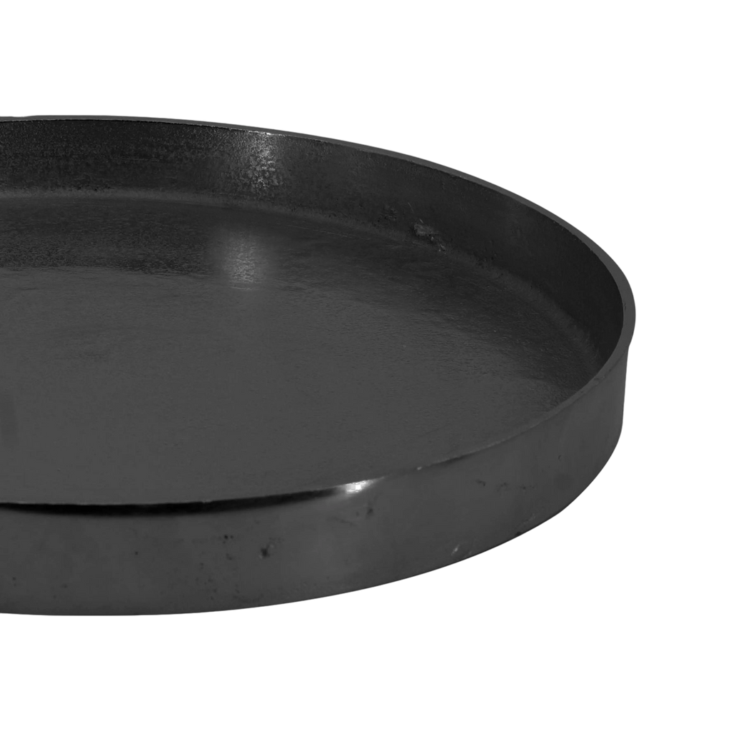 Plate round ALU RAW/BLACK 40x40x4