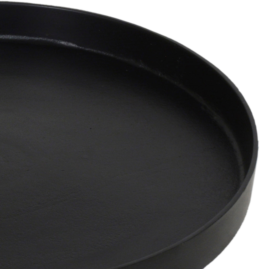 Plate round ALU RAW/BLACK 40x40x4
