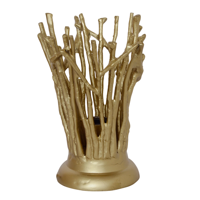 Lamp base branches ALU RAW/BRONZE 24x24x30