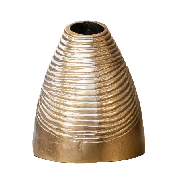 Vase ALU RAW/BRONZE 18x18x20