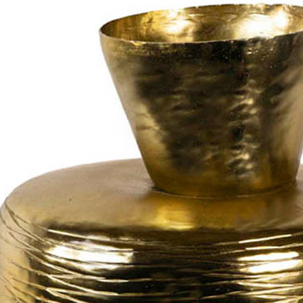 OUTLET Vase ALU RAW/BRONZE 24x24x34