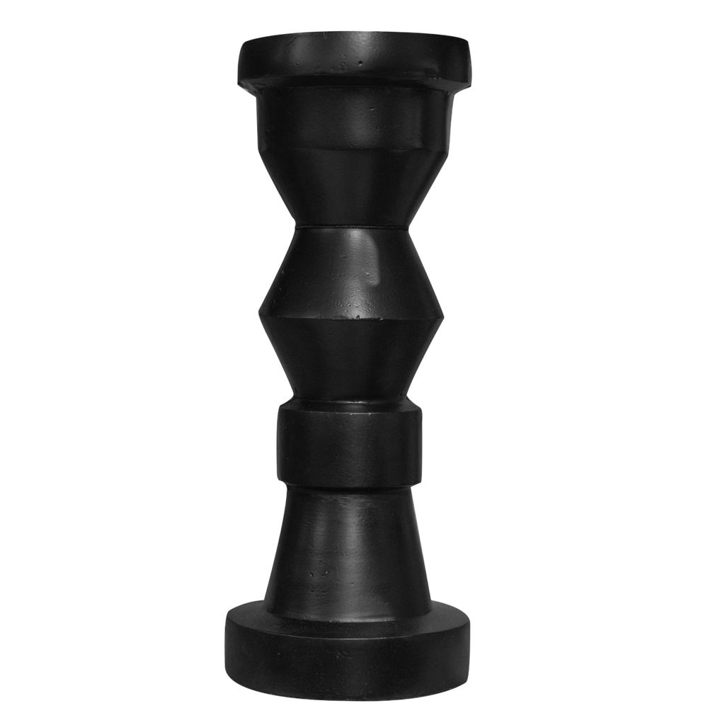 SALE Candle holder ALU RAW/BLACK 12x12x30