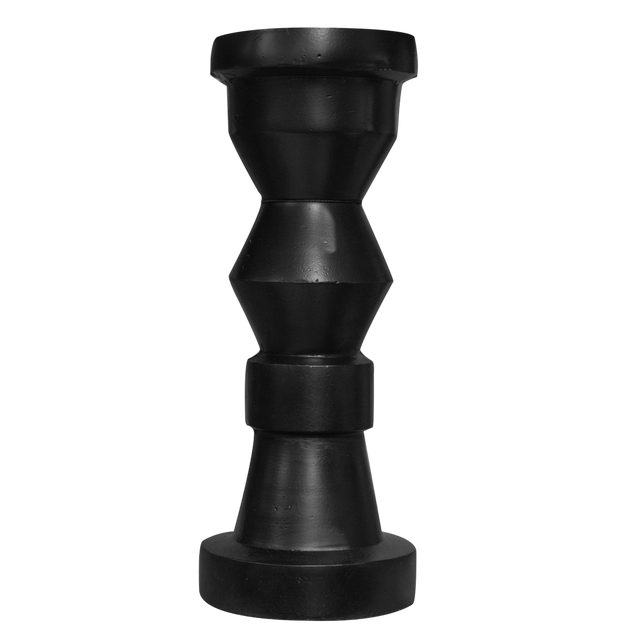 SALE Candle holder ALU RAW/BLACK 12x12x30