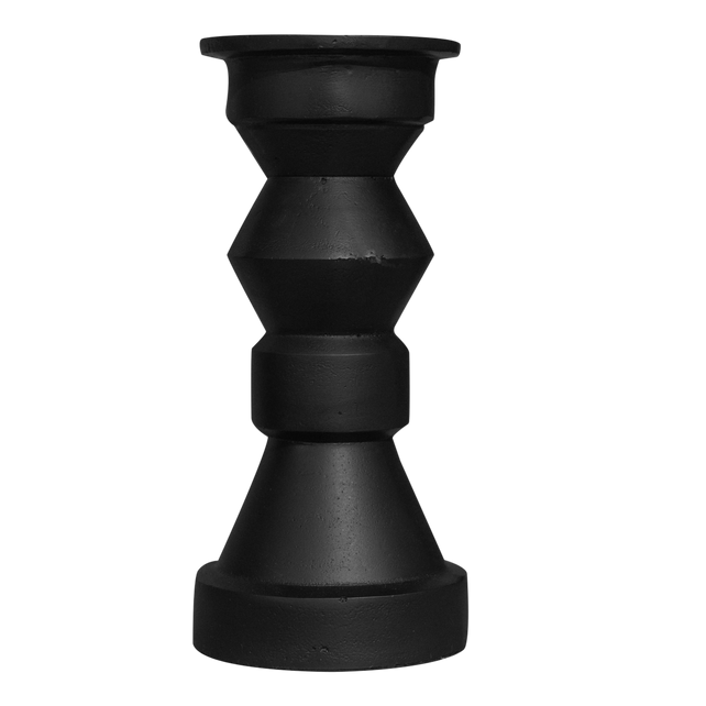 SALE Candle holder ALU RAW/BLACK 12x12x26