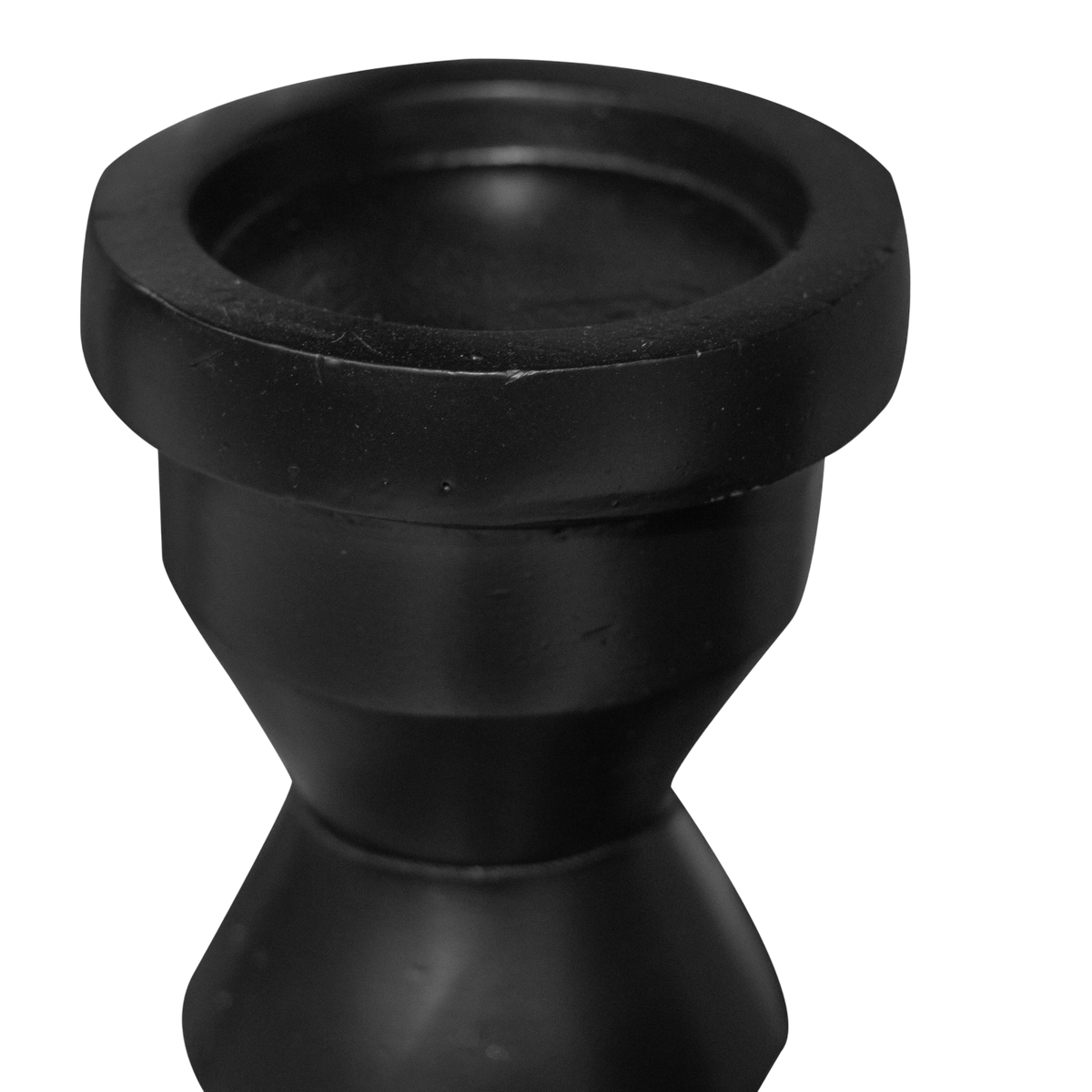 SALE Candle holder ALU RAW/BLACK 12x12x26