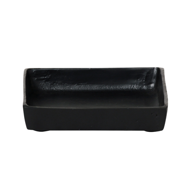 Plate square ALU RAW/MATTBLACK 11x11x3