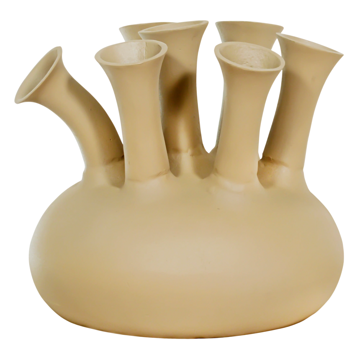 Vase 7 mouth LYANA ALU RAW/TAUPE 40x40x38