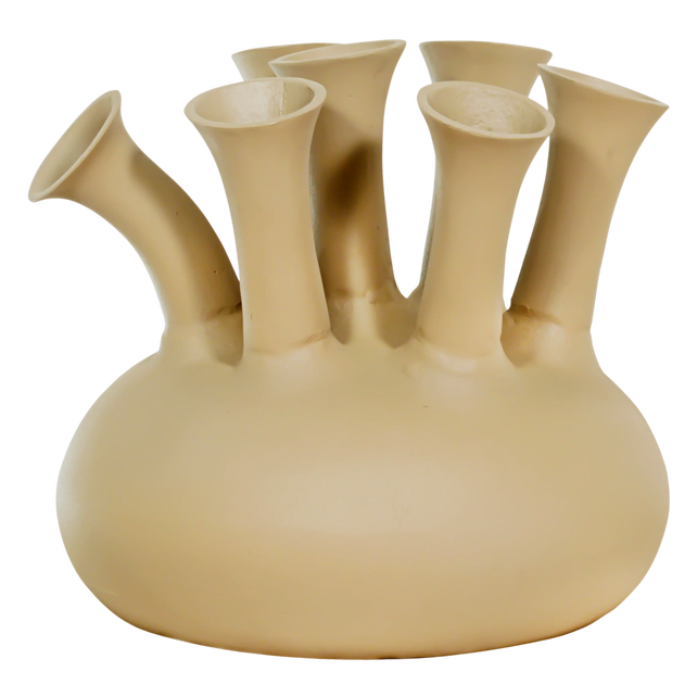 Vase 7 mouth LYANA ALU RAW/TAUPE 40x40x38