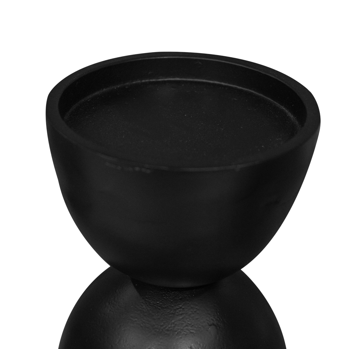 Candle holder ALU RAW/MATT BLACK 13x13x41