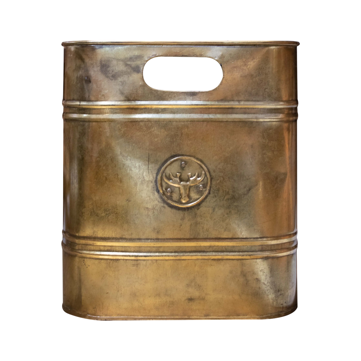 Basket w/moose IR/GOLD 30x30x35