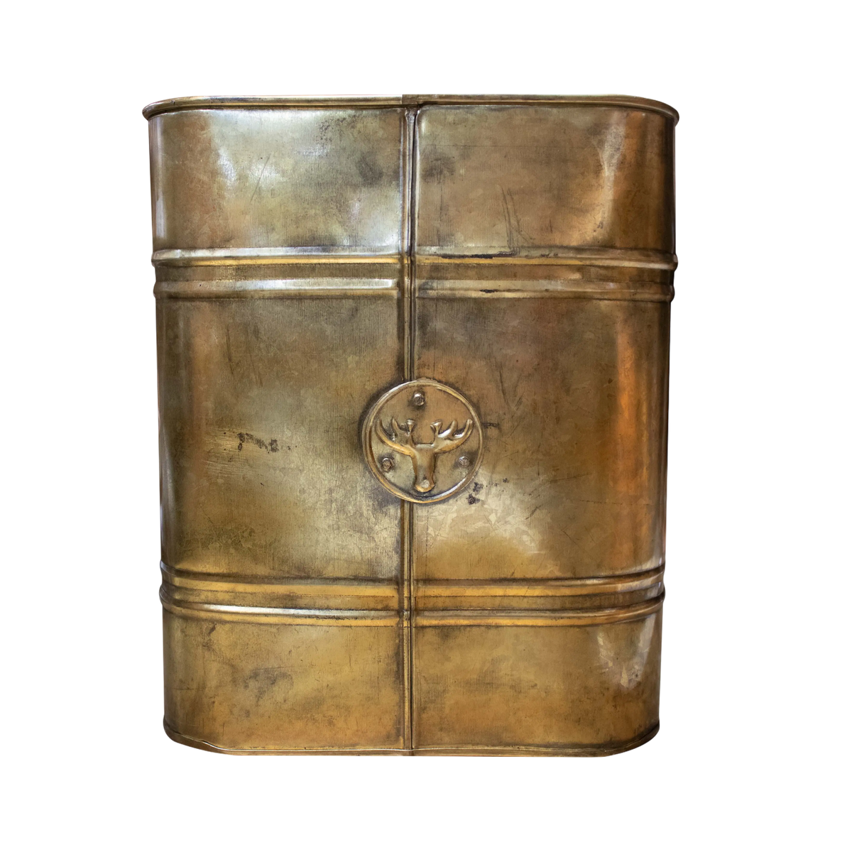 Basket w/moose IR/GOLD 30x30x35