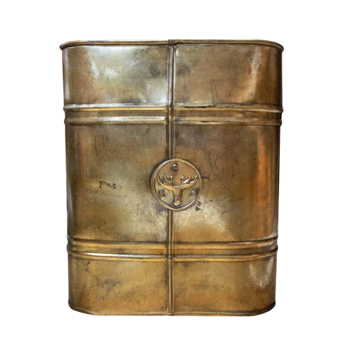 Basket w/moose IR/GOLD 30x30x35