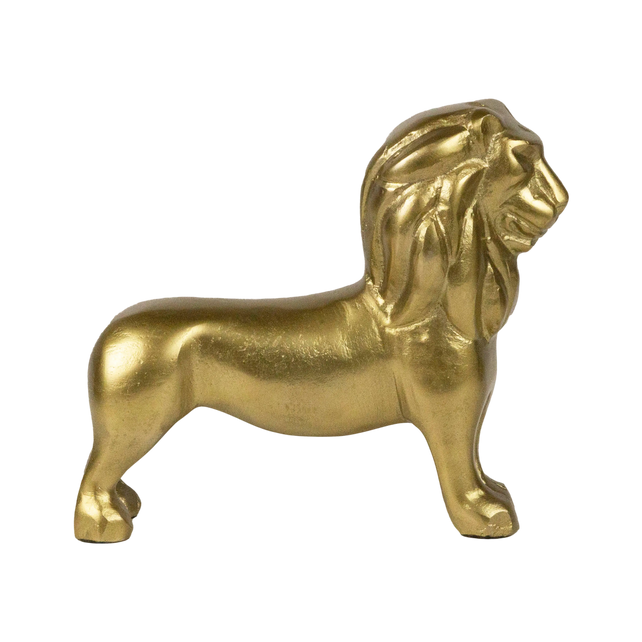 Decorative lion ALU RAW/NEW BRONZE 18x7x15