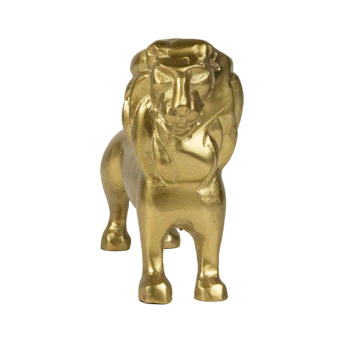 Decorative lion ALU RAW/NEW BRONZE 18x7x15