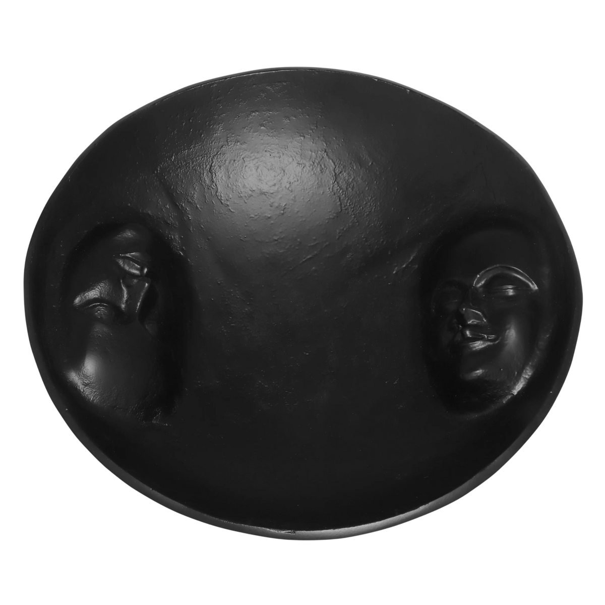 Bowl w/face ALU RAW/MATT BLACK 39x39x10