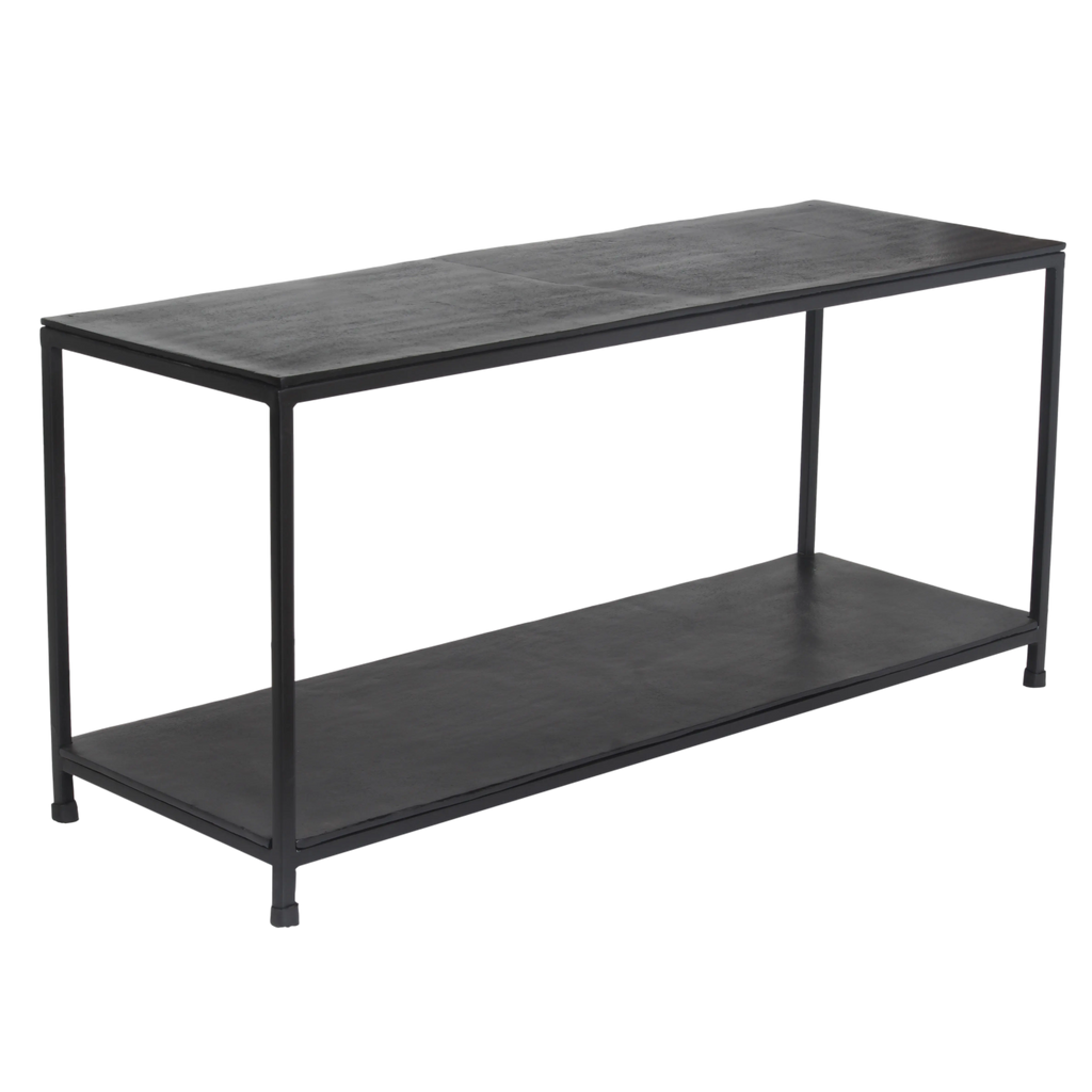 Console table ALU RAW/MATT BLACK 100x35x47