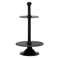 Etagere 2 tier ALU RAW/MATT BLACK 30x30x55