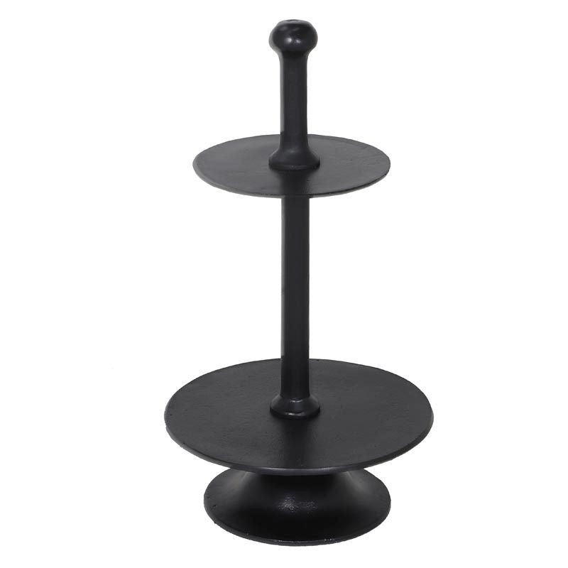 Etagere 2 tier ALU RAW/MATT BLACK 30x30x55