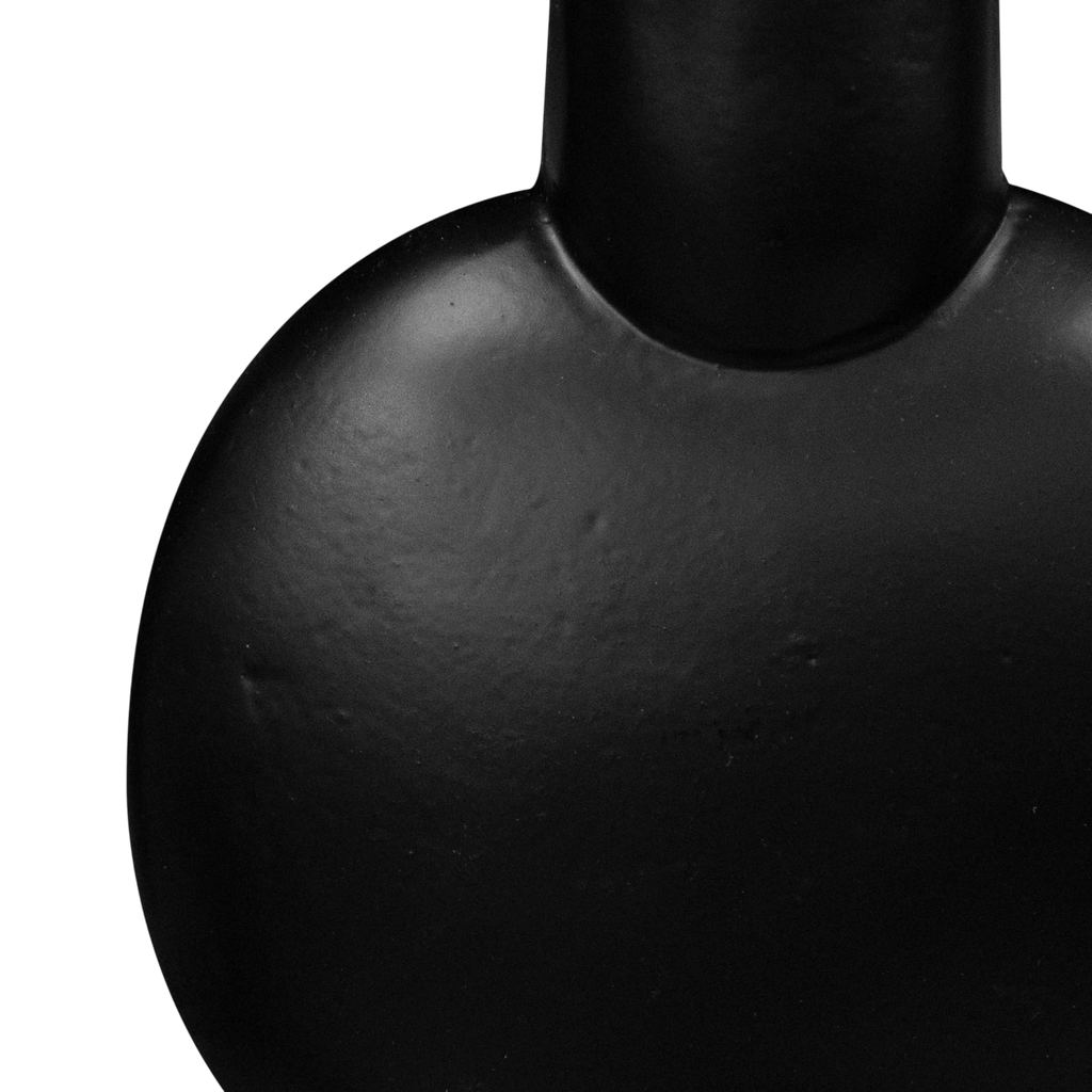 Vase ALU RAW/MATT BLACK 18x9x26