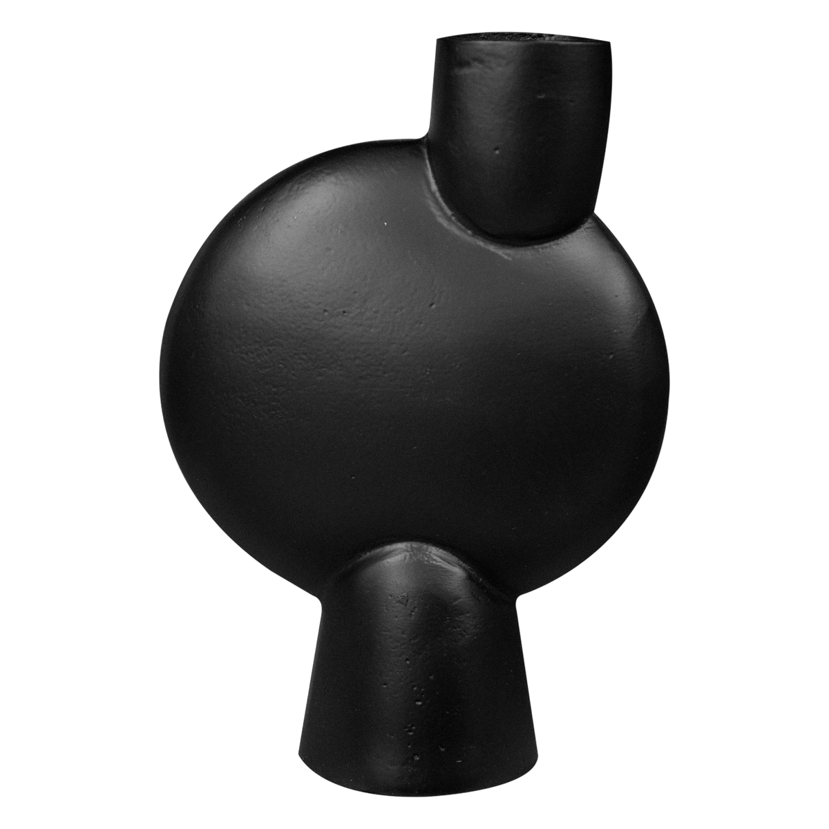 Vase ALU RAW/MATT BLACK 18x9x25