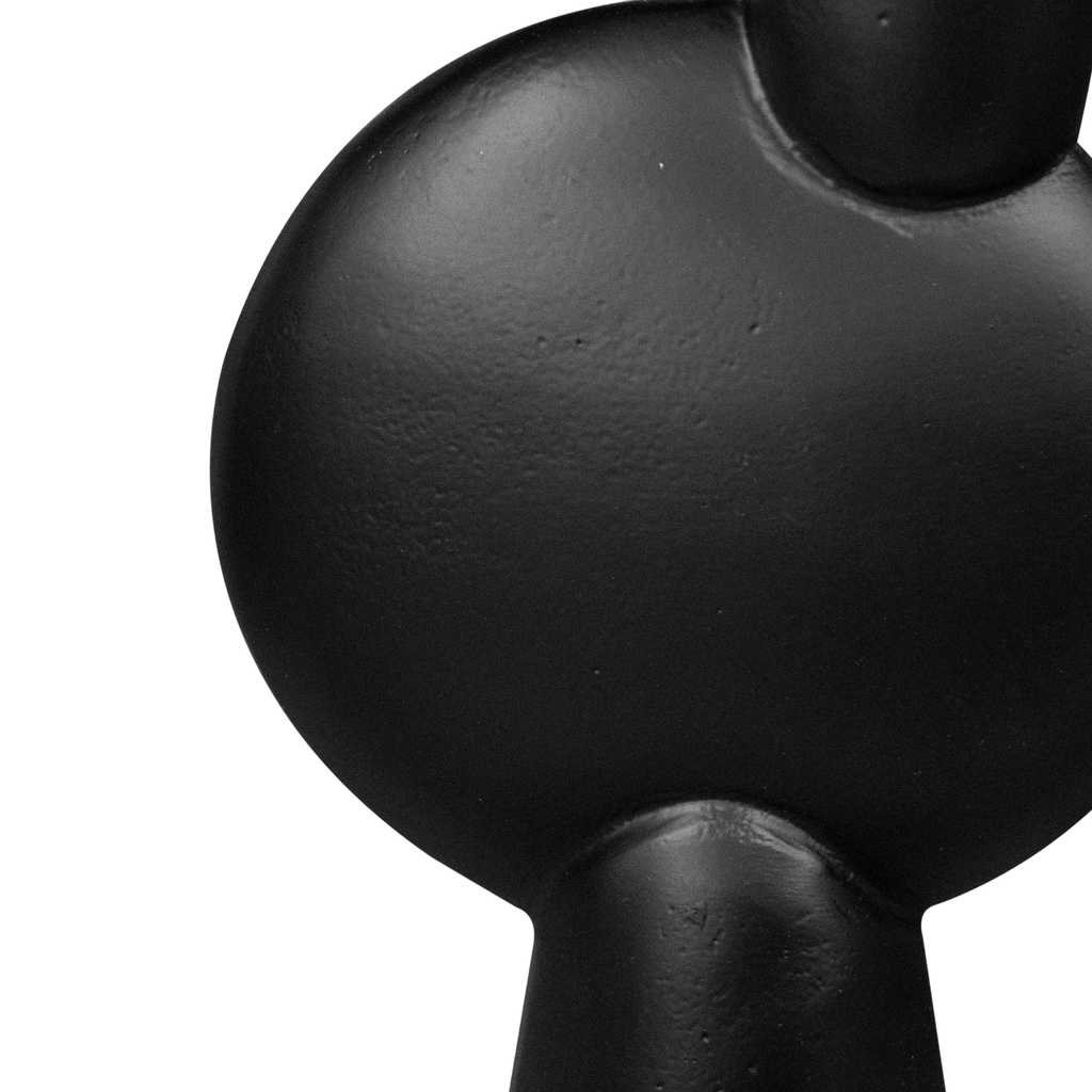 Vase ALU RAW/MATT BLACK 18x9x25