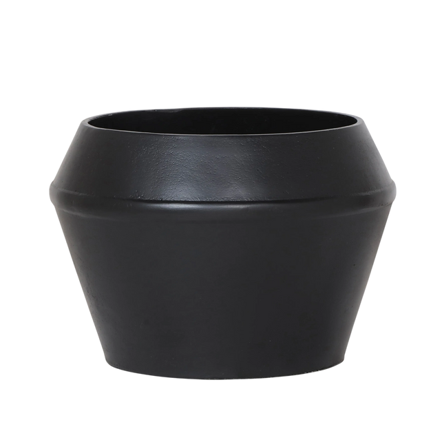 Vase ALU RAW/MATT BLACK 30x30x21