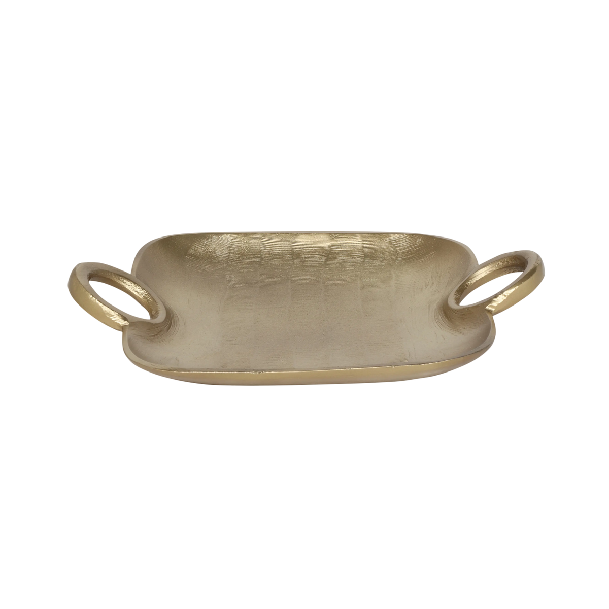 Plate w/handles ALU RAW/NEW BRONZE 31x24x6
