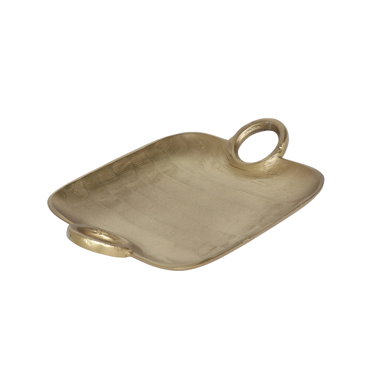 Plate w/handles ALU RAW/NEW BRONZE 31x24x6