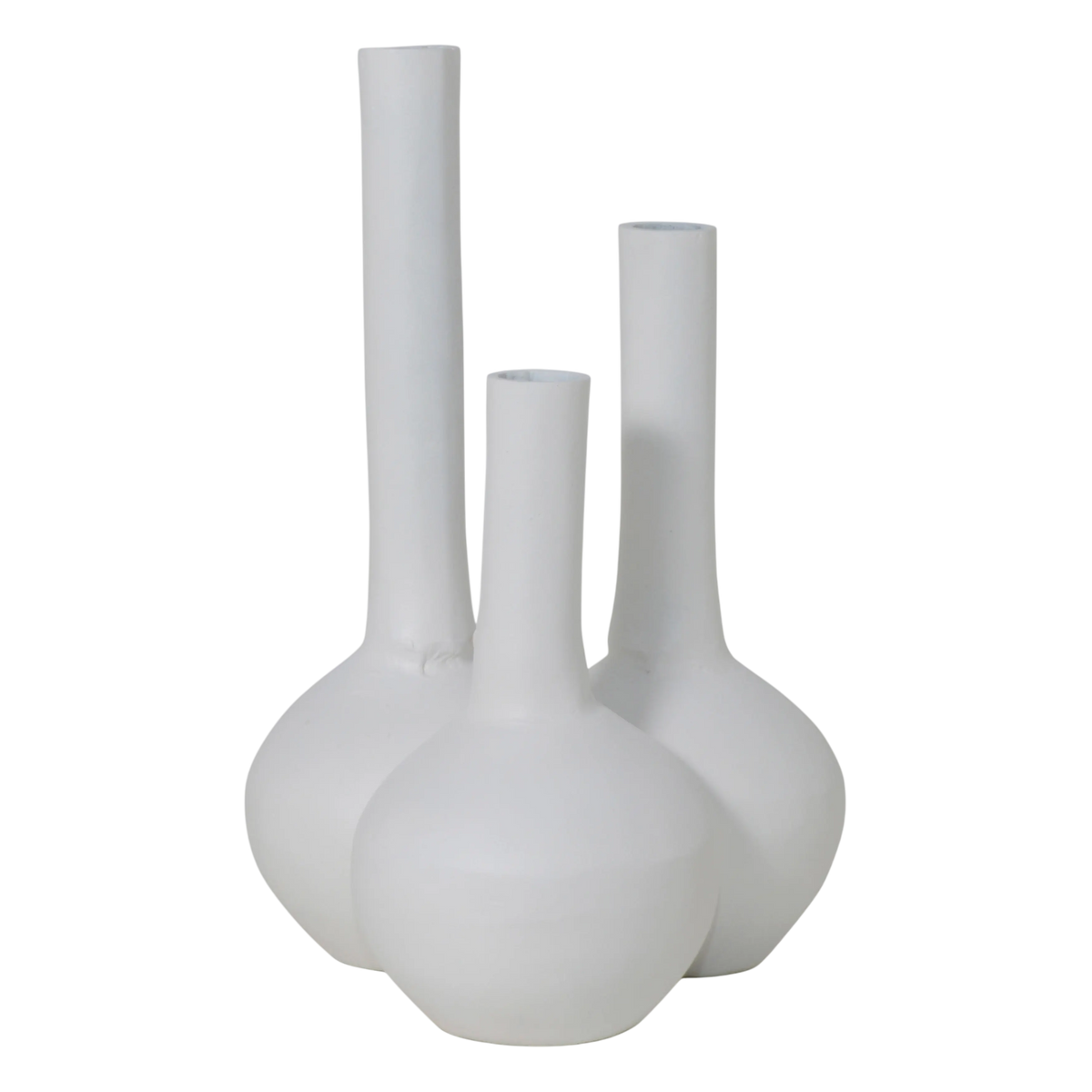 Vase 3/mouth ALU RAW/IVORY 28x28x45