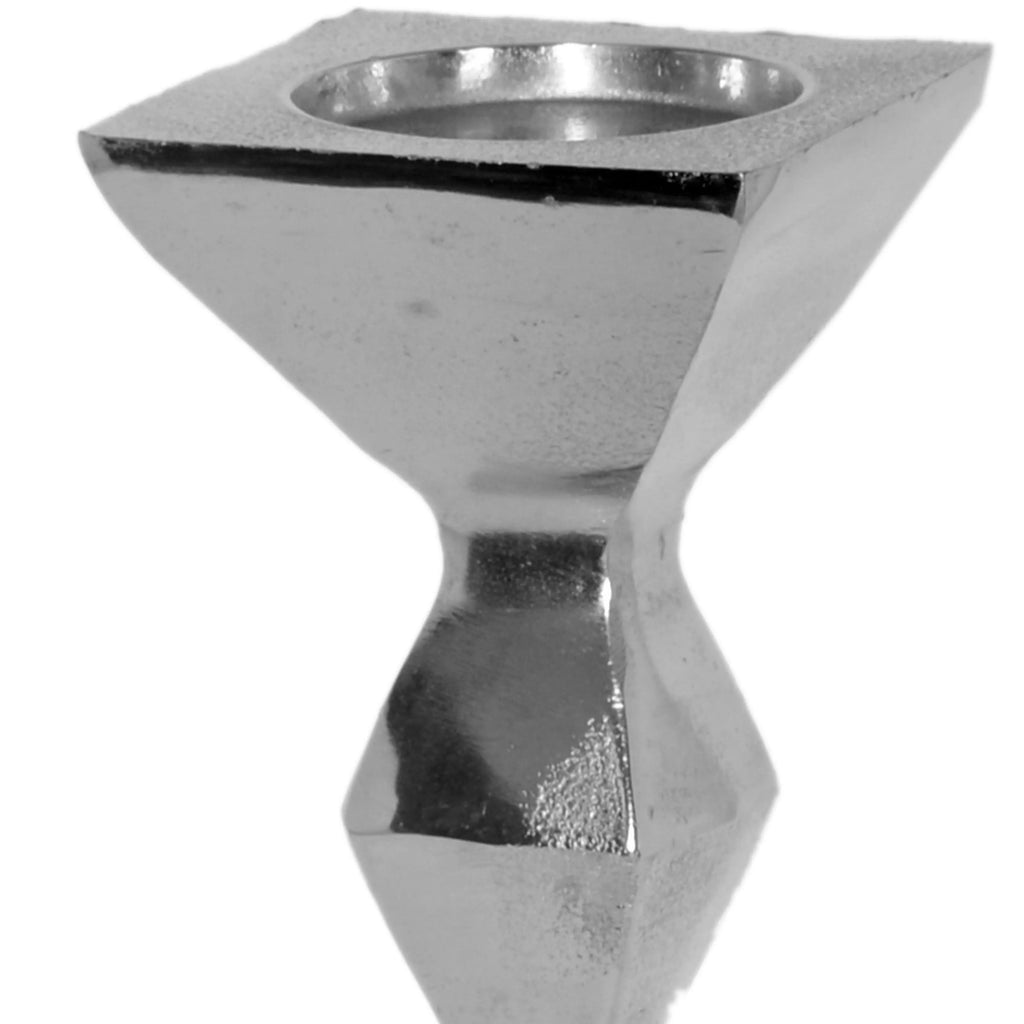 Candle holder ALU RAW/NI 10x10x75
