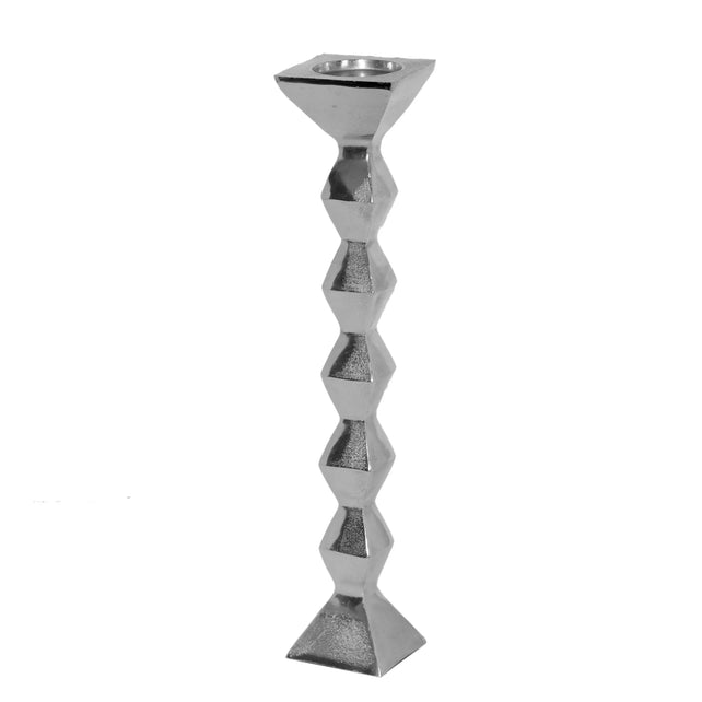 Candle holder ALU RAW/NI 10x10x58