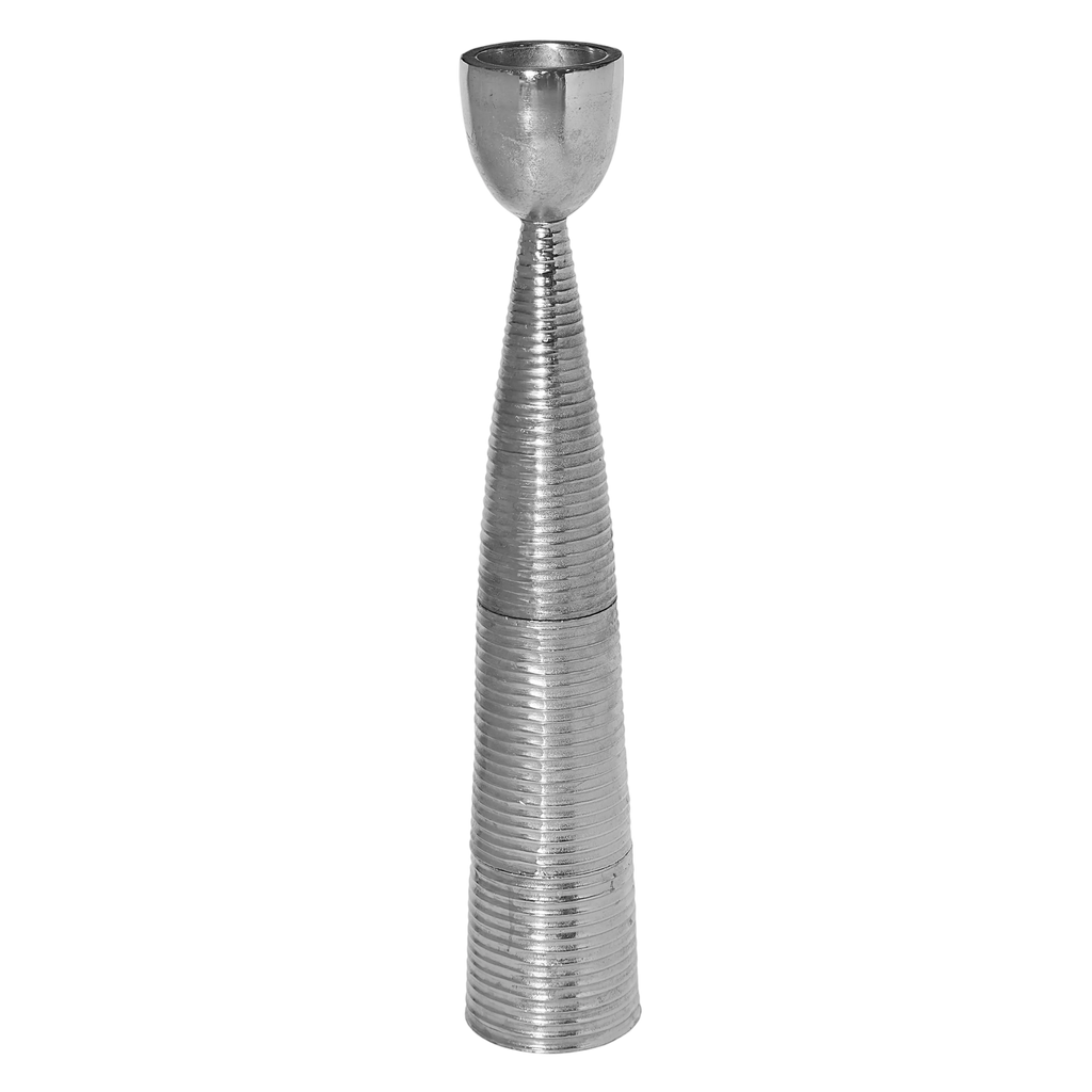 SALE Candle holder ALU RAW/NI 16x16x98