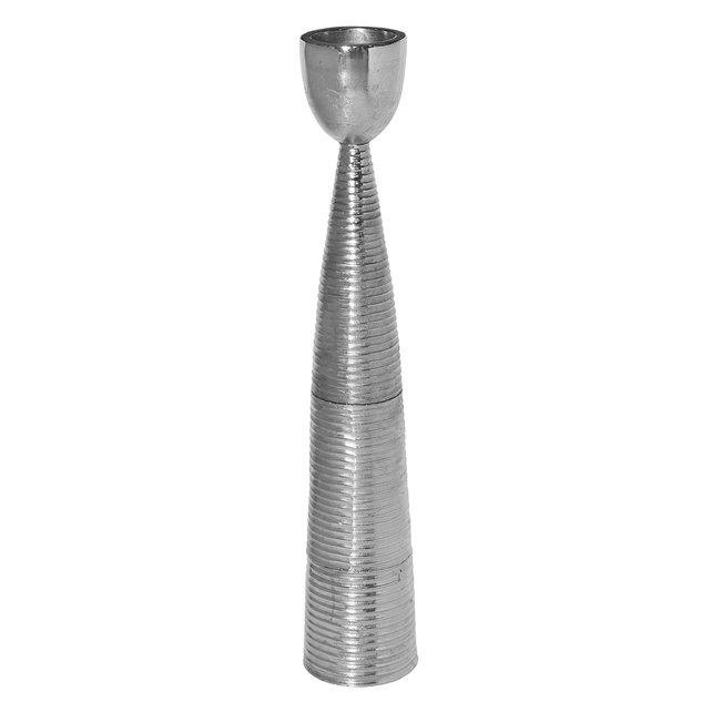SALE Candle holder ALU RAW/NI 16x16x98