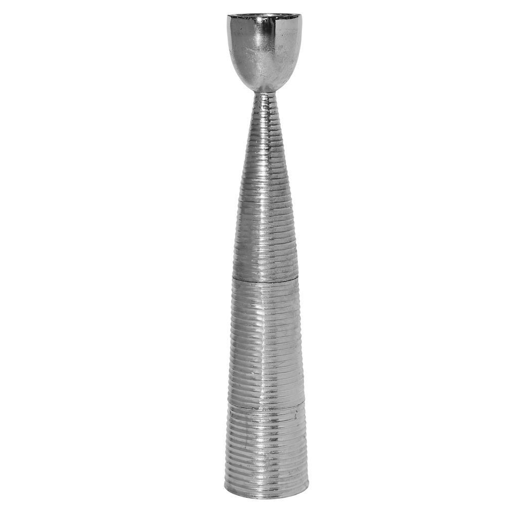 SALE Candle holder ALU RAW/NI 16x16x98