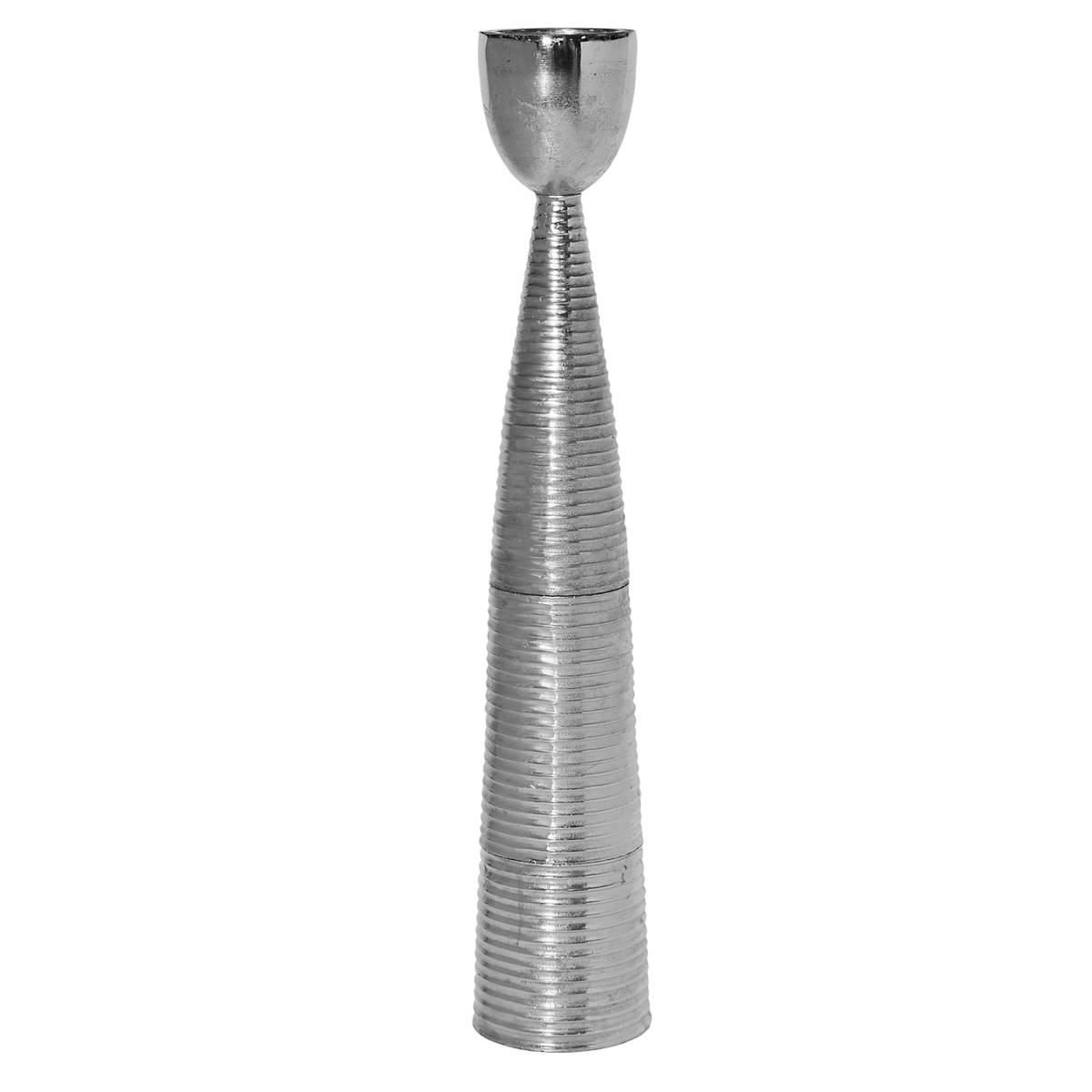 SALE Candle holder ALU RAW/NI 16x16x98