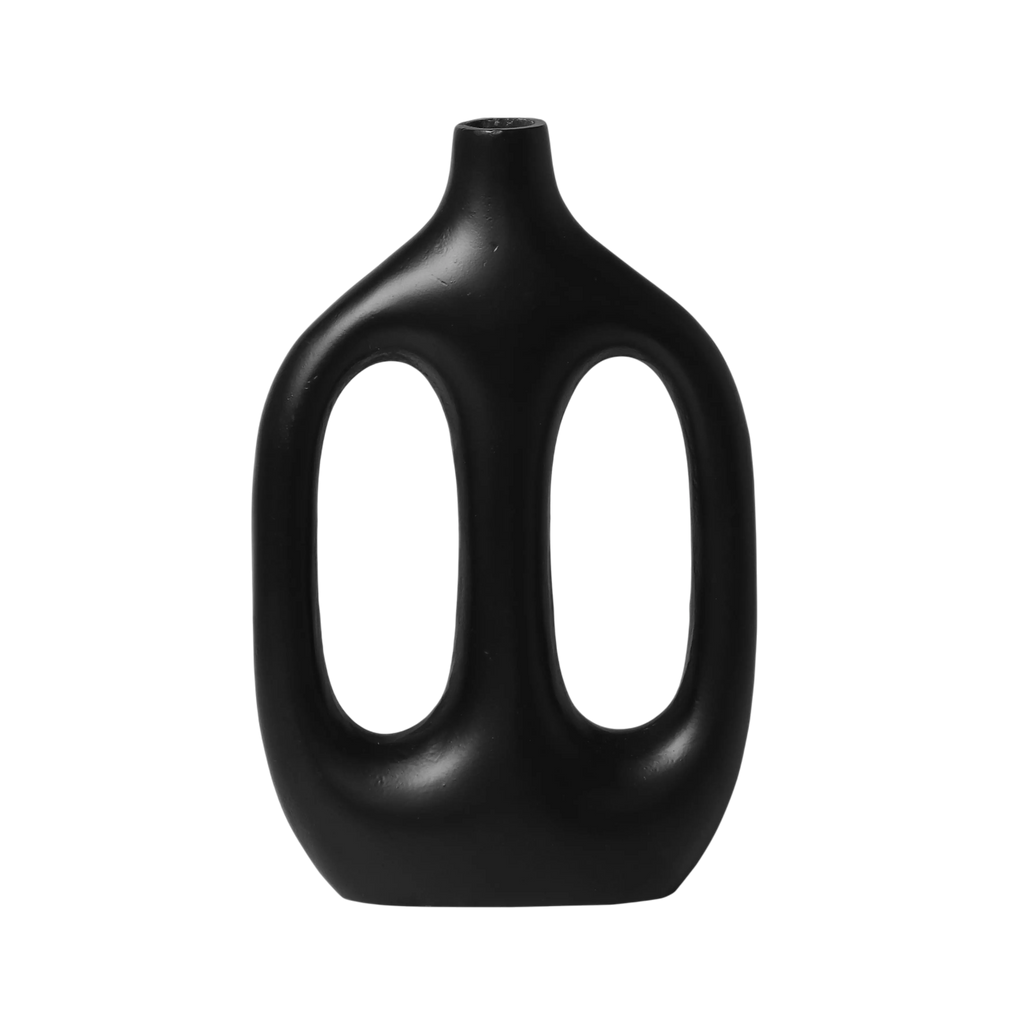 Vase ALU RAW/MATT BLACK 20x7x30