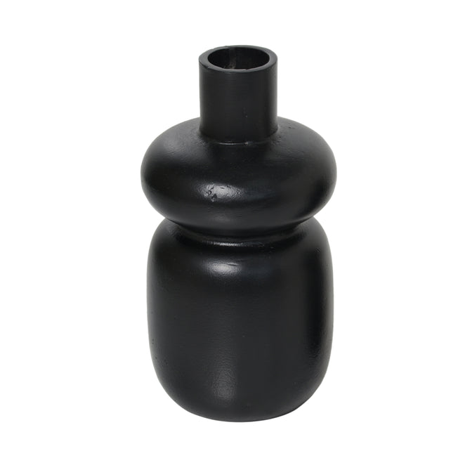 Vase ALU RAW/MATT BLACK 11x11x22