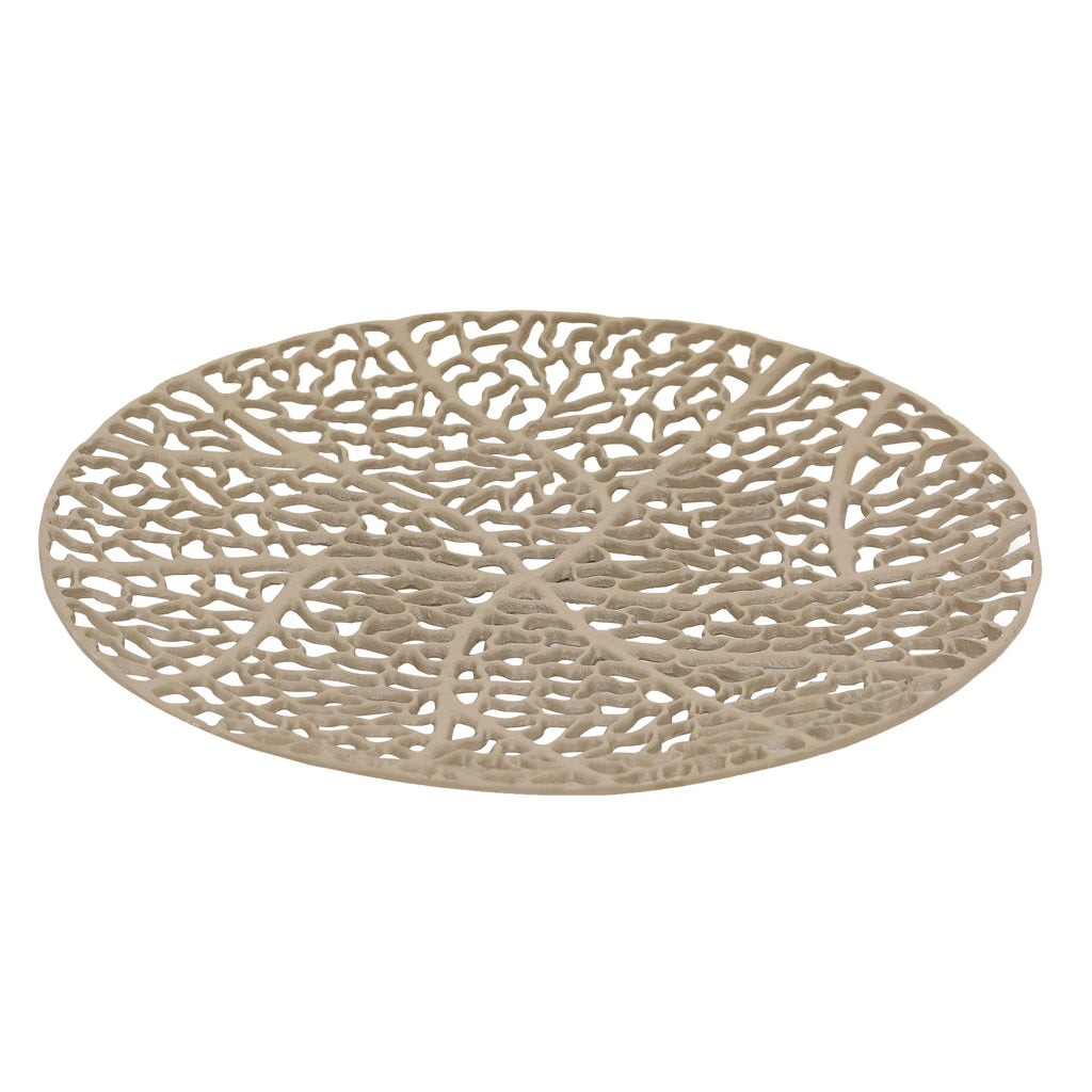 Plate round ALU RAW/TAUPE 45x45x3