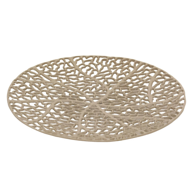Plate round ALU RAW/TAUPE 45x45x3